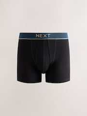 Black Rich Gold Text Waistbands A-Front Boxers 10 Pack - Image 3 of 15
