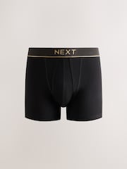 Black Rich Gold Text Waistbands A-Front Boxers 10 Pack - Image 4 of 15