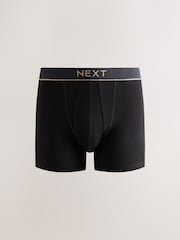 Black Rich Gold Text Waistbands A-Front Boxers 10 Pack - Image 5 of 15