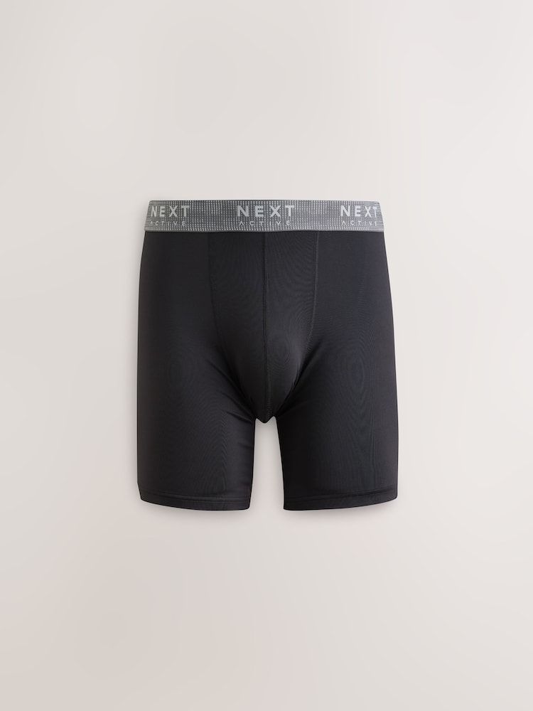 Black Sports Longer Length Trunks 10 Pack - Image 2 of 6