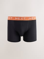 Black Bright Marl Waistbands Trunk Boxers 5 Pack - Image 7 of 9