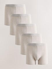 Neutral 5 Pack Cotton Rich Trunk Boxers - Image 1 of 6
