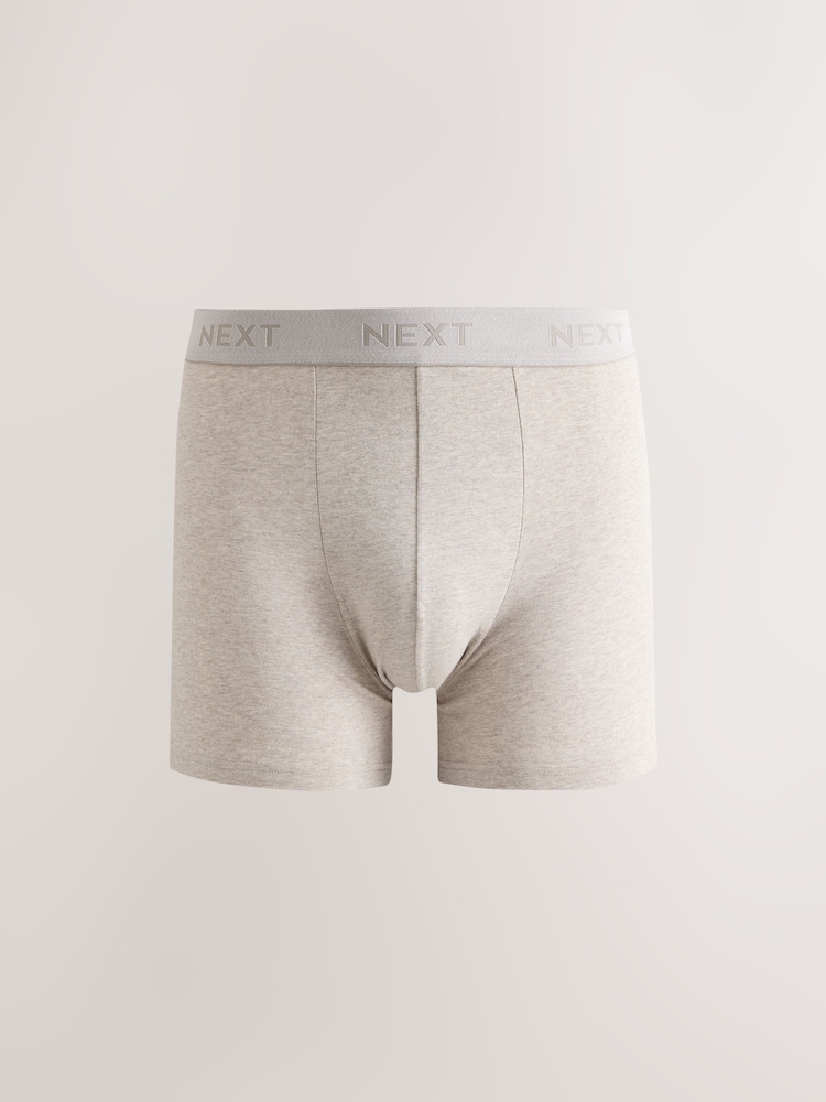 Neutral 5 Pack Cotton Rich Trunk Boxers - Image 2 of 6