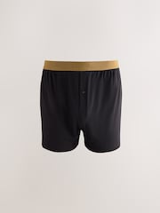 Black Rich Waistbands 5 Pack Loose Cotton Rich Boxers - Image 2 of 9