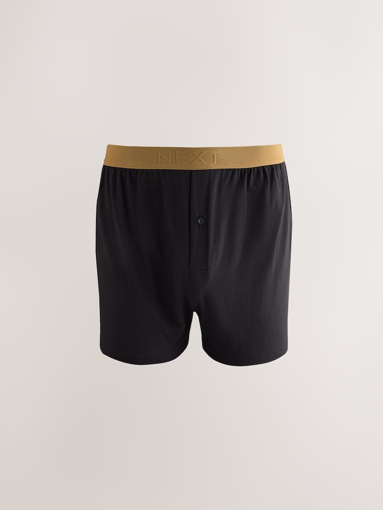 Black Rich Waistbands 5 Pack Loose Cotton Rich Boxers - Image 2 of 9 Black Rich Waistbands 5 Pack Loose Cotton Rich Boxers - Image 2 of 9