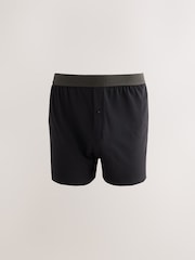 Black Rich Waistbands 5 Pack Loose Cotton Rich Boxers - Image 3 of 9