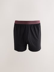 Black Rich Waistbands 5 Pack Loose Cotton Rich Boxers - Image 4 of 9