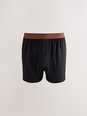 Black Rich Waistbands 5 Pack Loose Cotton Rich Boxers - Image 5 of 9
