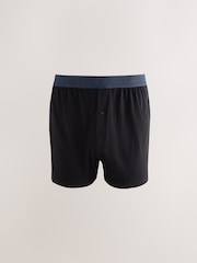 Black Rich Waistbands 5 Pack Loose Cotton Rich Boxers - Image 6 of 9