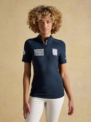 Joules Navy Official Badminton Horse Trials 1/4 Zip Active Top - Image 1 of 8