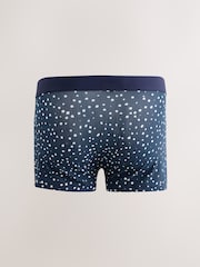 Blue Reindeer Novelty Christmas Cotton Rich Boxers - Image 2 of 5