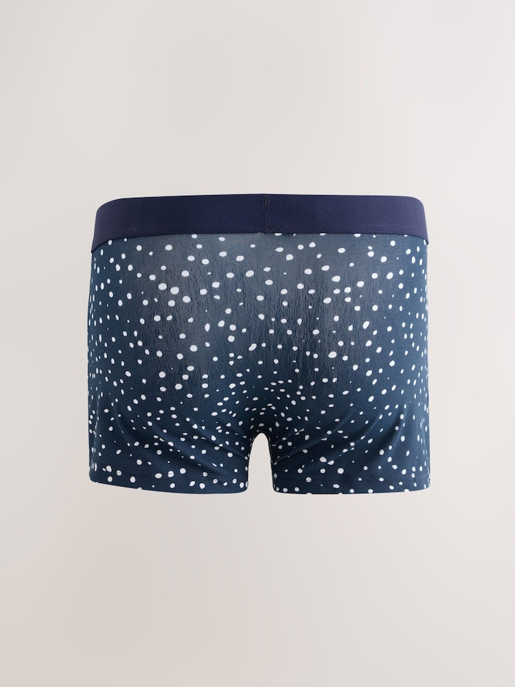 Blue Reindeer Novelty Christmas Cotton Rich Boxers - Image 2 of 5 Blue Reindeer Novelty Christmas Cotton Rich Boxers - Image 2 of 5