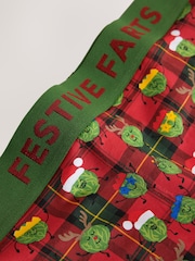 Red Brussels Sprouts Novelty Christmas Cotton Rich Boxers - Image 3 of 4