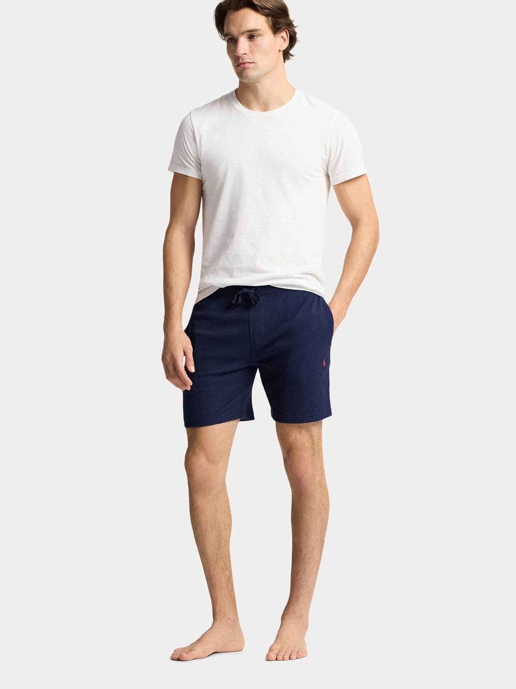 Buy Polo Ralph Lauren Blue Slim Waffle-Knit Shorts from Next USA