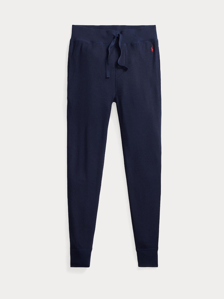 Polo Ralph Lauren Blue Waffle-Knit Joggers - Image 4 of 4