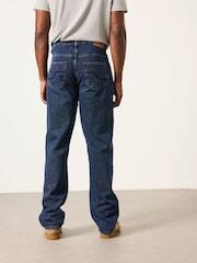 FatFace Indigo Blue Relaxed Straight Fit Canvas Weave Jeans - Image 2 of 7
