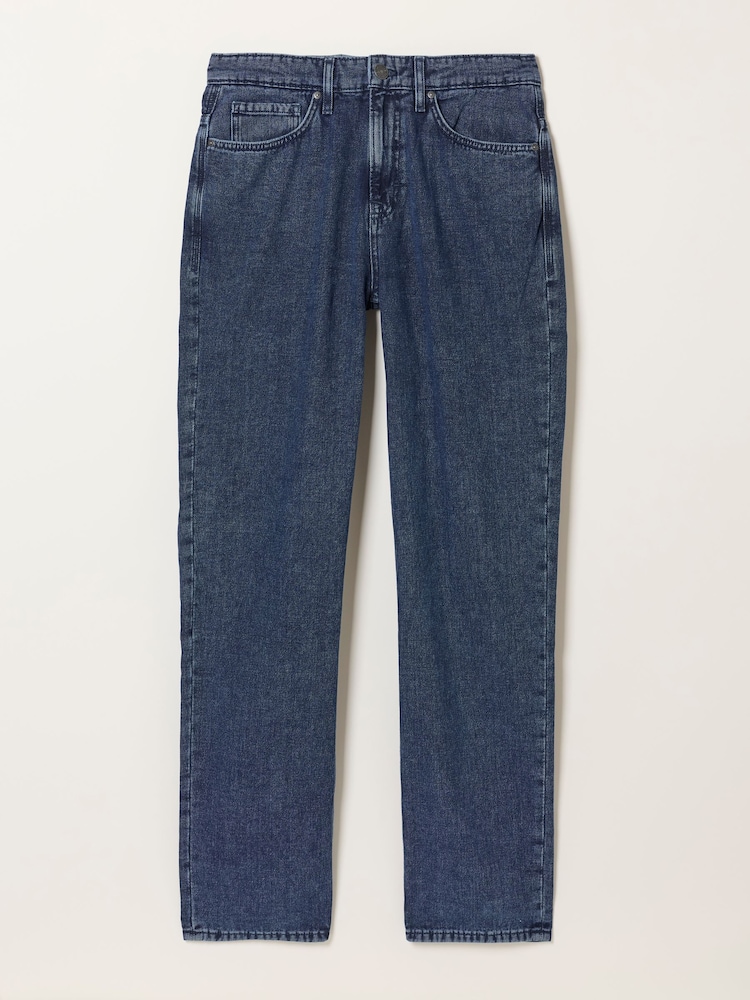 FatFace Indigo Blue Relaxed Straight Fit Canvas Weave Jeans - Image 7 of 7 FatFace Indigo Blue Relaxed Straight Fit Canvas Weave Jeans - Image 7 of 7