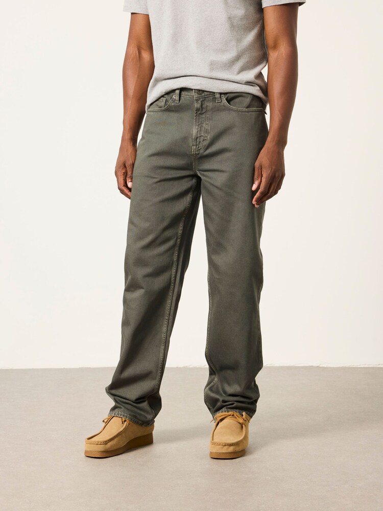 FatFace Dark Green Relaxed Straight Fit Jeans - Image 1 of 6