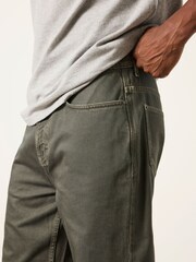 FatFace Dark Green Relaxed Straight Fit Jeans - Image 3 of 6