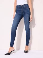 Friends Like These Mid Wash High Waisted Zip Front Jeggings - Image 2 of 5