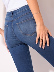 Friends Like These Mid Wash High Waisted Zip Front Jeggings - Image 3 of 5