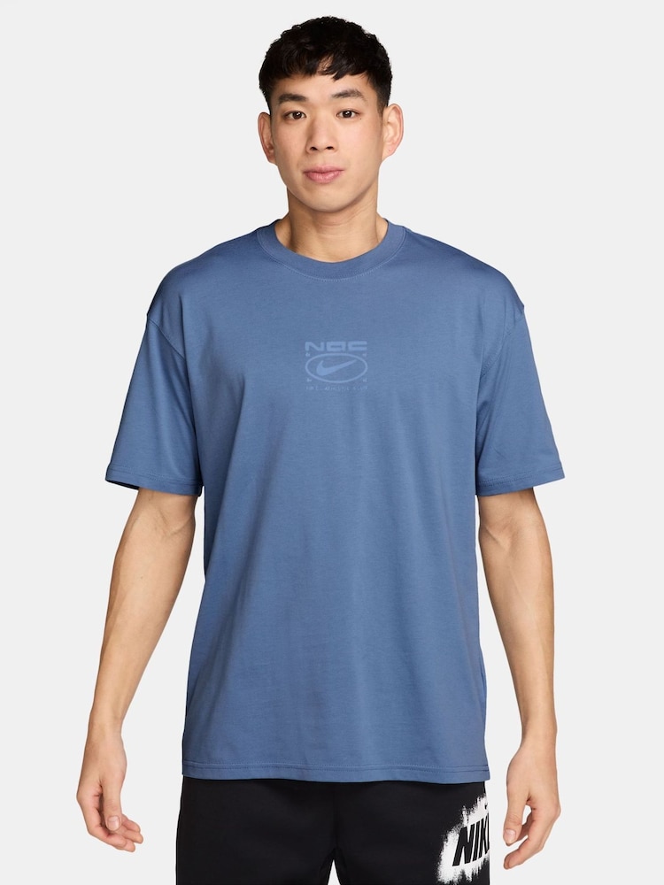 Nike Indigo Storm Blue Athletic Club Training T-Shirt - Image 1 of 3 Nike Indigo Storm Blue Athletic Club Training T-Shirt - Image 1 of 3