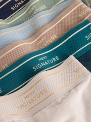 Blues/Grey Cotton Modal 10 pack Signature Hipster Boxers - Image 11 of 12