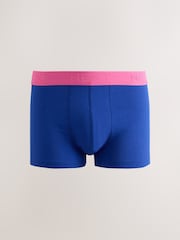 Red/Blue/Green Contrast Waistband Hipster Cotton Rich Trunks 5 Pack - Image 2 of 10