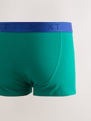 Red/Blue/Green Contrast Waistband Hipster Cotton Rich Trunks 5 Pack - Image 8 of 10