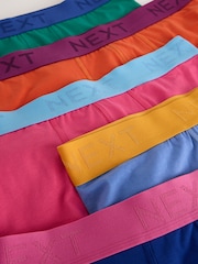 Red/Blue/Green Contrast Waistband Hipster Cotton Rich Trunks 5 Pack - Image 9 of 10