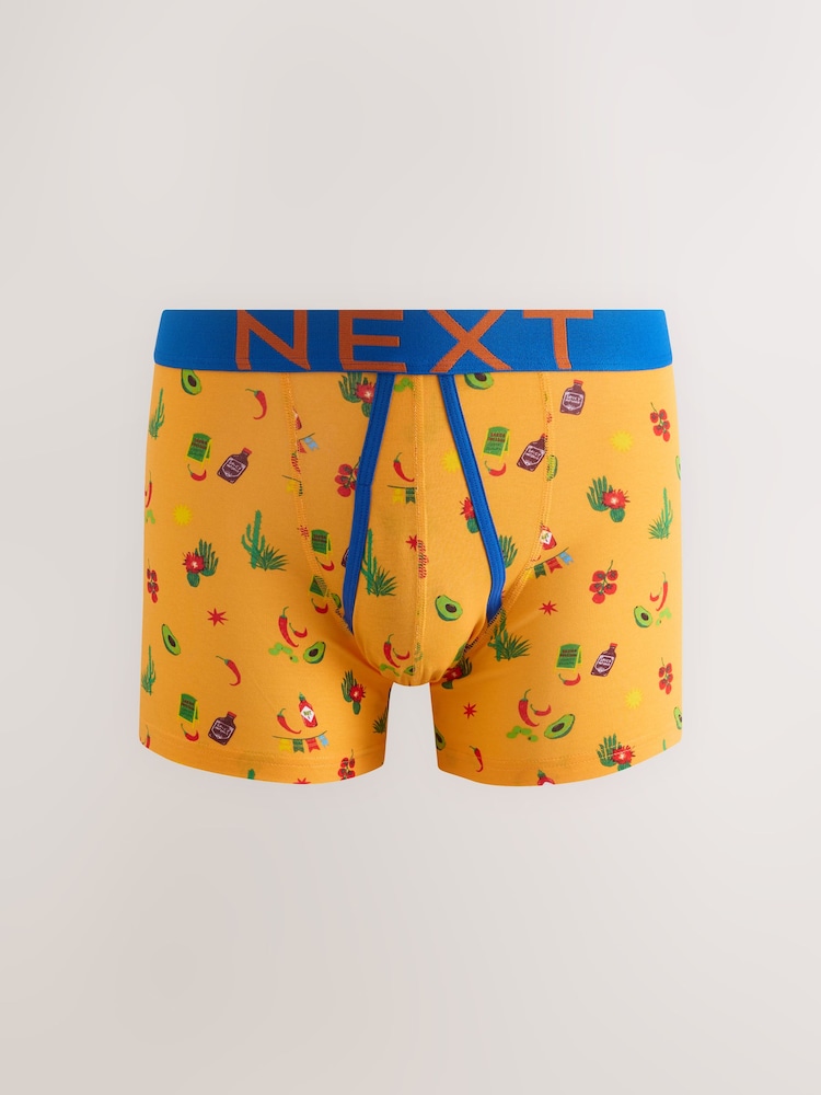 Orange Mexico Print - A字四角褲 5 件組 - 圖片 2，共 9