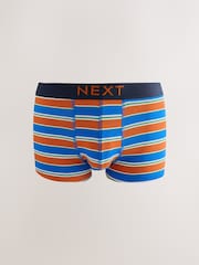 Rayé vert/bleu - Paquet 5 - Boxers hipster riches en coton - Image 5 de 9
