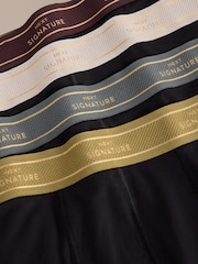 Black Cotton Modal 4 pack Signature Hipster Boxers - Image 7 of 8