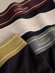 Black Cotton Modal 4 pack Signature Hipster Boxers - Image 8 of 8