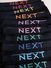 Black Bright Marl 10 pack Cotton Rich Blend Hipster Boxers - Image 14 of 15