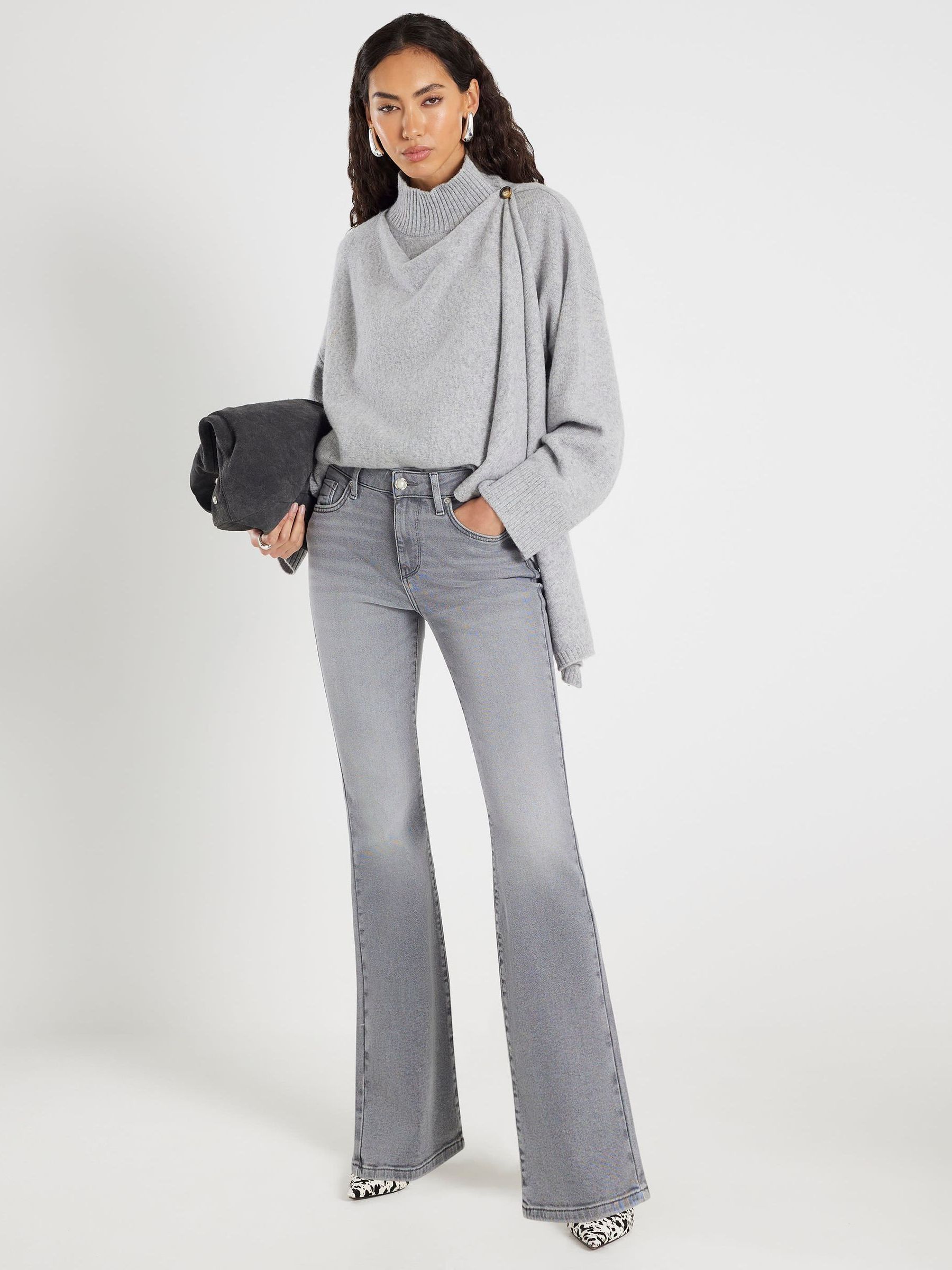 Next：日本 グレー - River Island ミッドライズ ブーツカット
