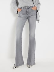 River Island Grey Mid Rise Stretch Fabric Bootcut Jeans - Image 3 of 4