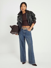 Jean droit River Island Speciality Denim Dark Lynx décontracté - Image 1 de 4