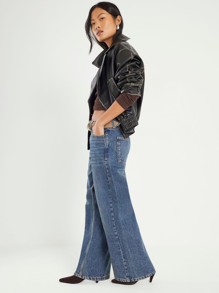 Jean droit River Island Speciality Denim Dark Lynx décontracté - Image 2 de 4