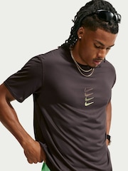 Nike Black Dri-FIT Top Short-Sleeve Micro-Perforated T-Shirt - Image 3 of 5