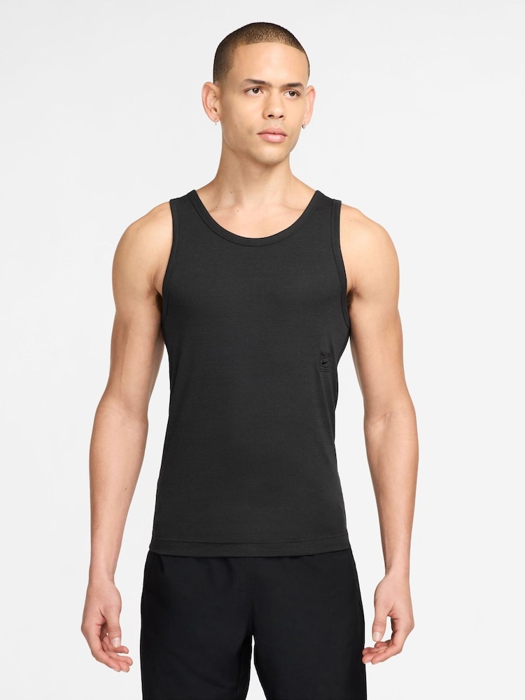 Czarny - Nike Athletic Club Ribbed Training Vest - Obraz 1 z 3 Czarny - Nike Athletic Club Ribbed Training Vest - Obraz 1 z 3