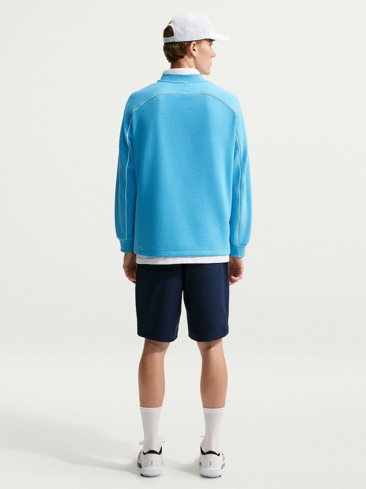 Nike Blue Par 5 Therma-FIT Golf Crew Neck Sweat Top - Image 2 of 3 Nike Blue Par 5 Therma-FIT Golf Crew Neck Sweat Top - Image 2 of 3