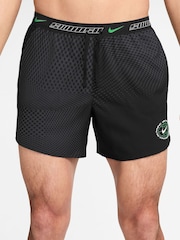 Nike Black Stride Dri-FIT 5 Inch Brief Lined Running Shorts - Image 1 of 5