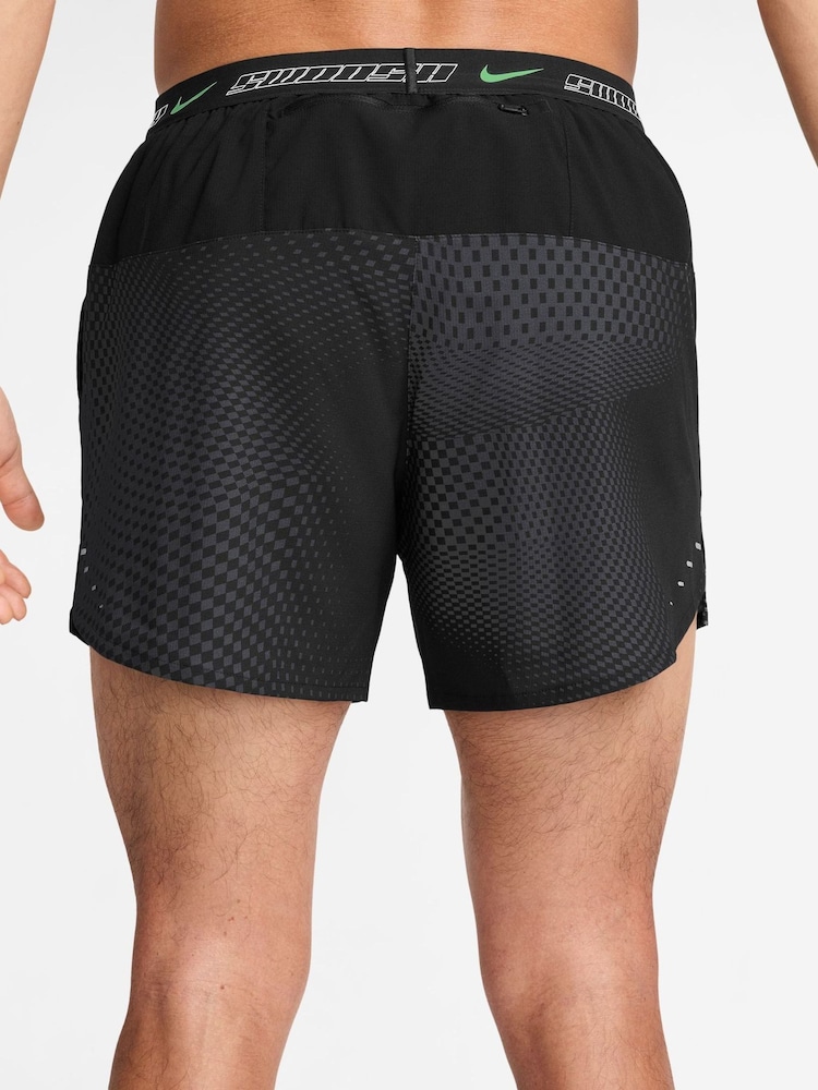 Nike Black Stride Dri-FIT 5 Inch Brief Lined Running Shorts - Image 2 of 5