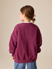 Berry Pink Sequin Heart Sweatshirt (3-16yrs) - Image 3 of 3