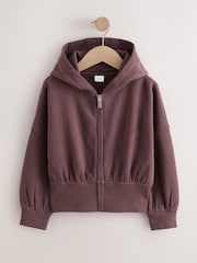 Chocolate Brown Zip Through Hoodie (3-16yrs) - Image 5 of 8