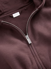 Chocolate Brown Zip Through Hoodie (3-16yrs) - Image 8 of 8