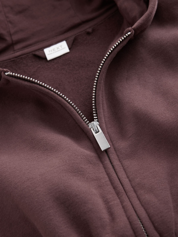 Chocolate Brown Zip Through Hoodie (3-16yrs) - Image 8 of 8 Chocolate Brown Zip Through Hoodie (3-16yrs) - Image 8 of 8