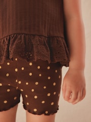Brown Broderie Vest and Shorts Set (3mths-7yrs) - Image 6 of 6