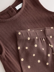 Brown Broderie Vest and Shorts Set (3mths-7yrs) - Image 7 of 8